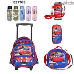 Genius 3D Character Kids School Bag Trolley 5 Pcs Set 12" - 1227tgs