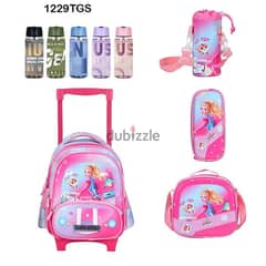 Genius 3D Character Kids School Bag Trolley 5 Pcs Set 12" - 1229tgs 0