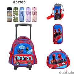 Genius 3D Character Kids School Bag Trolley 5 Pcs Set 12" - 1233tgs