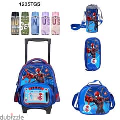 Genius 3D Character Kids School Bag Trolley 5 Pcs Set 12" - 1235tgs