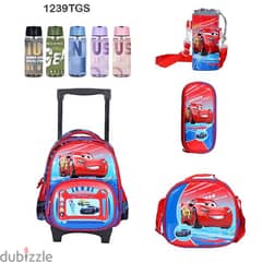 Genius 3D Character Kids School Bag Trolley 5 Pcs Set 12" - 1239tgs 0