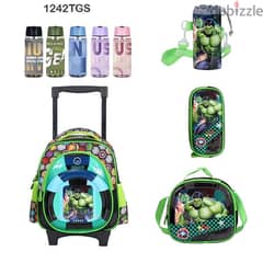 Genius 3D Character Kids School Bag Trolley 5 Pcs Set 12" - 1242tgs 0