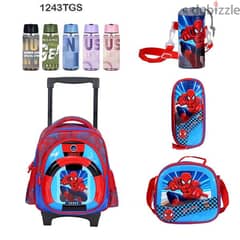 Genius 3D Character Kids School Bag Trolley 5 Pcs Set 12" - 1243tgs 0