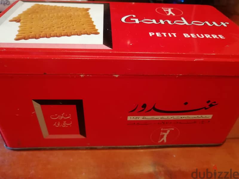 Gandour petie beurre collectible vintage tin box 1