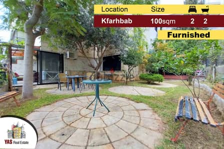 Kfarhbab 100m2 | 130m2 Terrace/Garden | Furnished-Equipped |IV MY