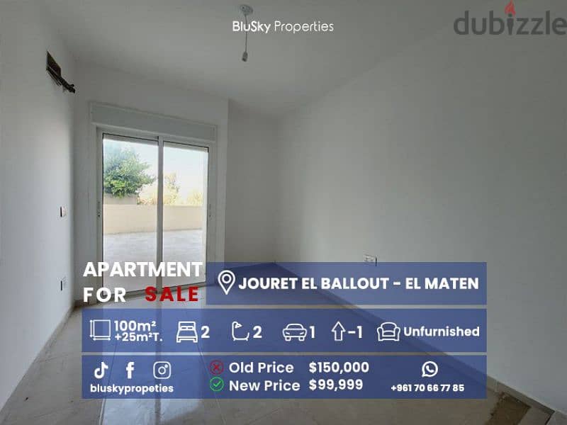 Apartment For SALE In Jouret El Ballout شقة للبيع في جورة البلوط #GS 1