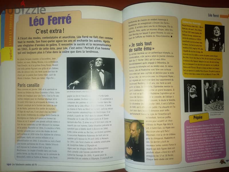 Les fabuleuses annees 60s 70s  Livre a propos de tous les stars artis 3