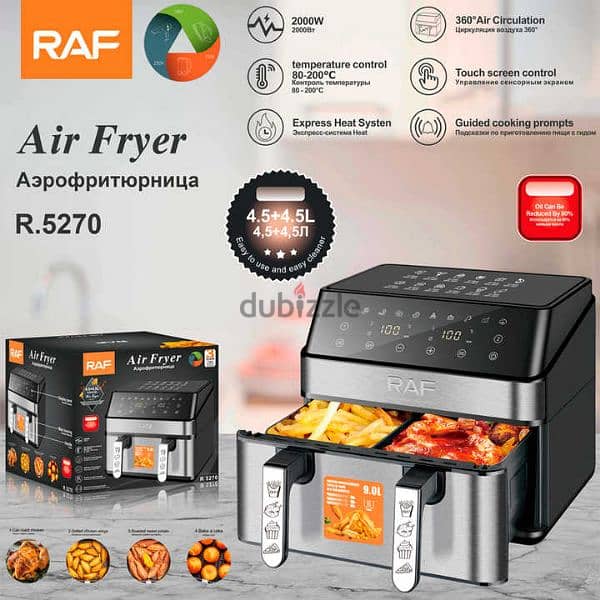 air fryer dual tray 9L RAF 1