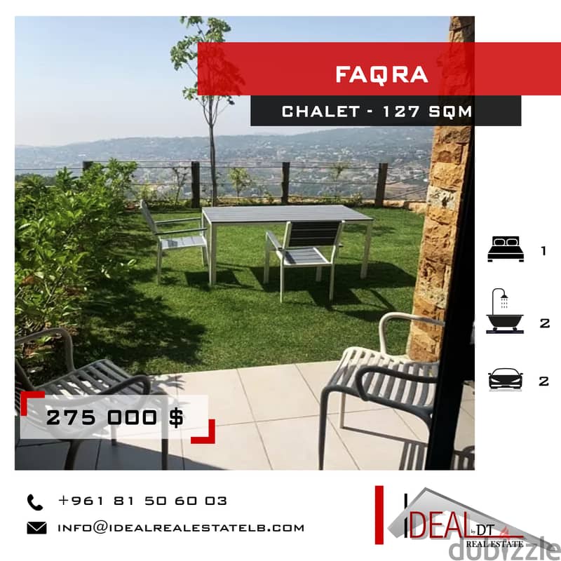 Fully Furnished chalet for sale in Faqra 127 sqm ref#kz268 0