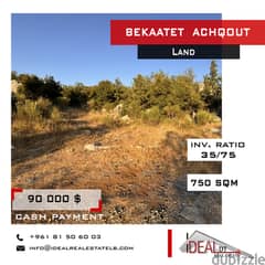 Land for sale in Bekaatete Achqout 750 sqm ref#kz269 0