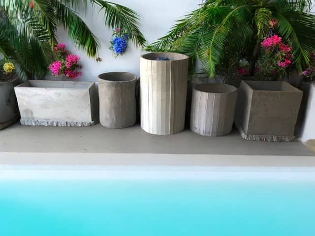 Concrete handmade Round pots 0