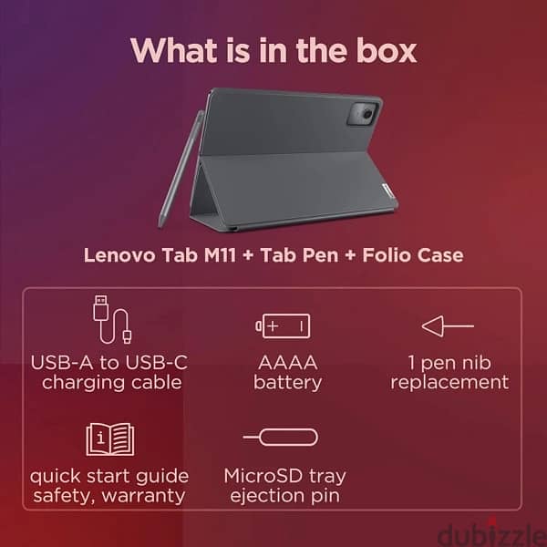 Lenovo Tab M11 + Pen + Folio Case 6