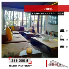 Furnished apartment for sale in jbeil 200 SQM REF#JH17250