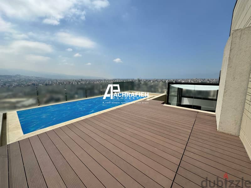 Private Pool - Penthouse for Sale in Achrafieh - شقة للبيع في الأشرفية 2