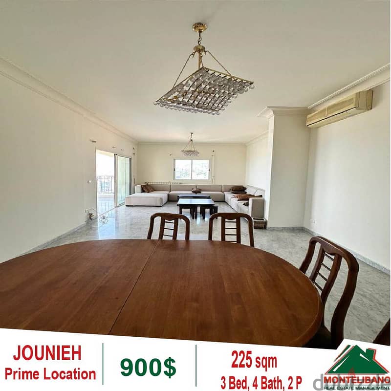 900$!!! Sea View Apartment for rent located in Jounieh 3