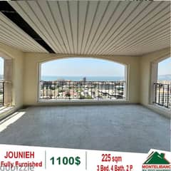 1100$!! Fully Furnished Apartment for rent located in Jounieh 0