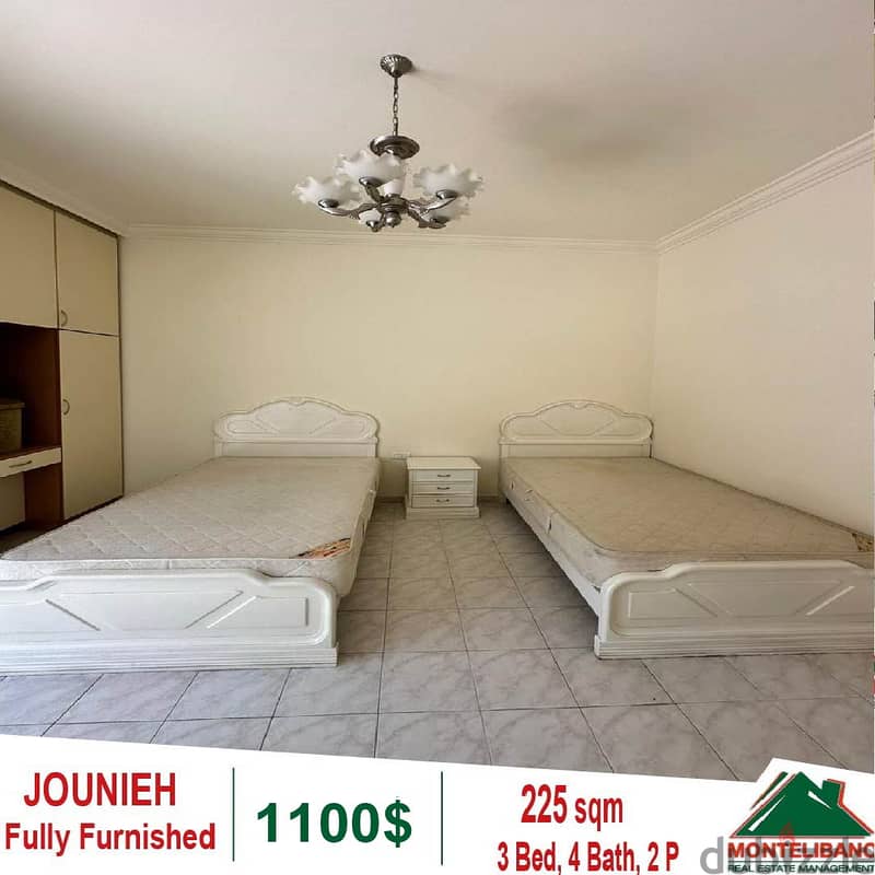 1100$!! Fully Furnished Apartment for rent located in Jounieh 2