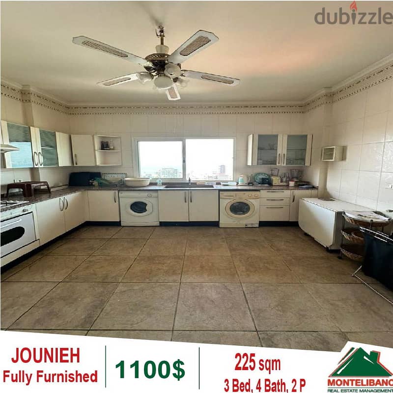 1100$!! Fully Furnished Apartment for rent located in Jounieh 4