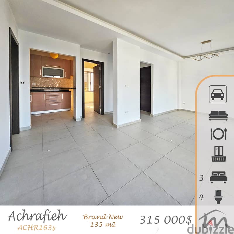 Ashrafieh | Brand New 3 Bedrooms Apartment | Balcony | Open View 0