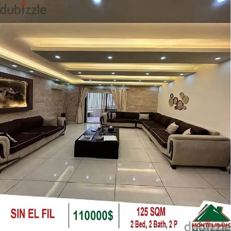 110000$!! Apartment for sale located in Sin El Fil 1