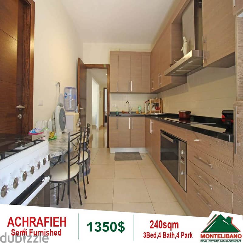 1350$!! Semi Furnished Apartment for rent in Achrafieh 4