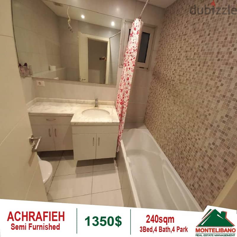 1350$!! Semi Furnished Apartment for rent in Achrafieh 5