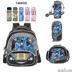 Genius 3D Character Kids School Bag 5 Pcs Set 14" - 1404gs 0