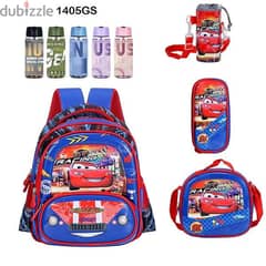 Genius 3D Character Kids School Bag 5 Pcs Set 14" - 1405gs 0