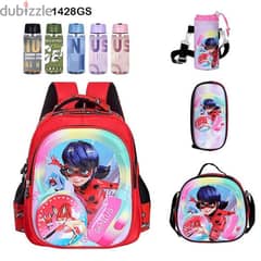 Genius 3D Character Kids School Bag 5 Pcs Set 14" - 1428gs