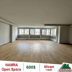 600$!! Open Space Office for rent in Hamra 0