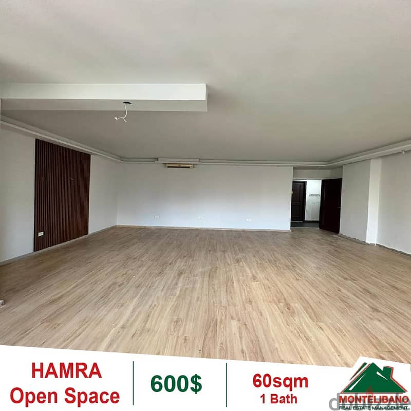 600$!! Open Space Office for rent in Hamra 2