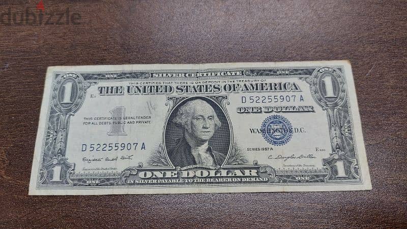 1 dollar blue seal 1957 0