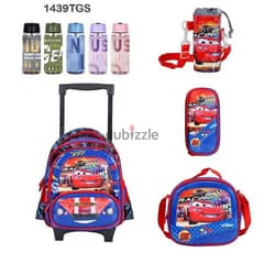 Genius 3D Character Kids School Bag Trolley 5 Pcs Set 14" - 1439tgs