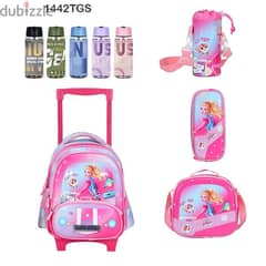 Genius 3D Character Kids School Bag Trolley 5 Pcs Set 14" - 1442tgs