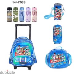 Genius 3D Character Kids School Bag Trolley 5 Pcs Set 14" - 1444tgs