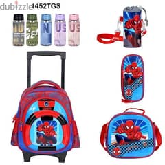 Genius 3D Character Kids School Bag Trolley 5 Pcs Set 14" - 1452tgs 0