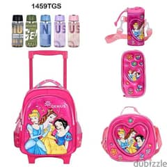 Genius 3D Character Kids School Bag Trolley 5 Pcs Set 14" - 1459tgs 0