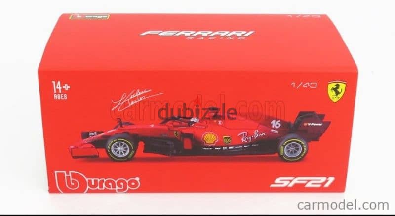 Ferrari SF21 C. Leclerc diecast car model 1;43. 7