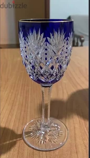 St Louis crytallerie cobalt bleue sherry high quality 3