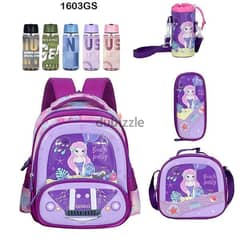 Genius 3D Character Kids School Bag 5 Pcs Set 16" - 1603gs