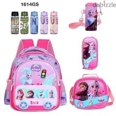 Genius 3D Character Kids School Bag 5 Pcs Set 16" - 1614gs 0