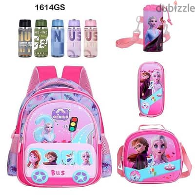 Genius 3D Character Kids School Bag 5 Pcs Set 16" - 1614gs