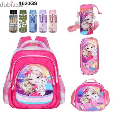 Genius 3D Character Kids School Bag 5 Pcs Set 16" - 1620gs