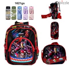 Genius 3D Character Kids School Bag 5 Pcs Set 16" - 1621gs 0