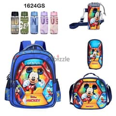 Genius 3D Character Kids School Bag 5 Pcs Set 16" - 1624gs