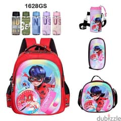 Genius 3D Character Kids School Bag 5 Pcs Set 16" - 1628gs