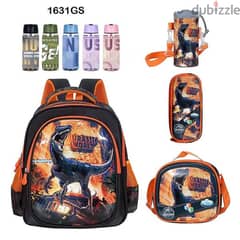 Genius 3D Character Kids School Bag 5 Pcs Set 16" - 1631gs