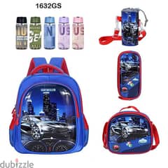 Genius 3D Character Kids School Bag 5 Pcs Set 16" - 1632gs 0