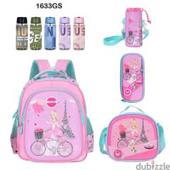 Genius 3D Character Kids School Bag 5 Pcs Set 16" - 1633gs 0