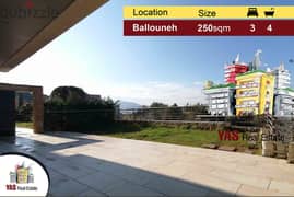 Ballouneh 250m2 | 180m2 Garden | High-End | View | Prime |Super prime